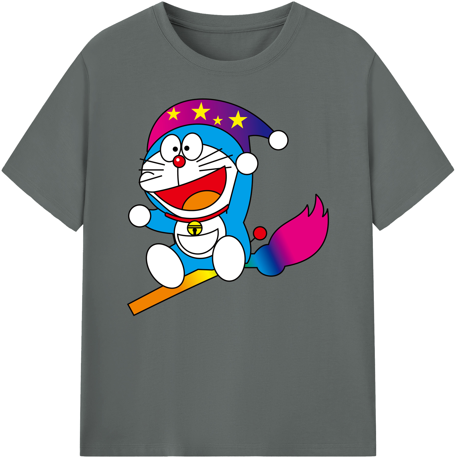 （画像用） ドラえもん Doraemon 綿100％ メンズ半袖Tシャツ｜肌触りやわらか＆通気性